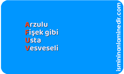 Afuv isminin anlamı