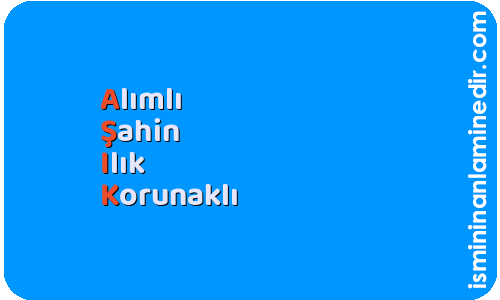 Aşık isminin anlamı