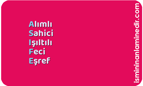 Asıfe isminin anlamı