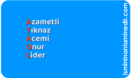 Ataol isminin anlamı