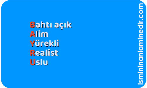 Bayru isminin anlamı