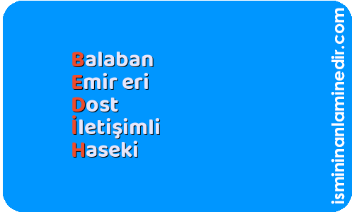 Bedih isminin anlamı