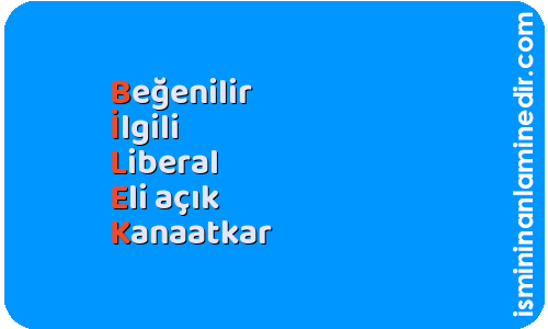 Bilek isminin anlamı