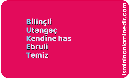 Buket isminin anlamı