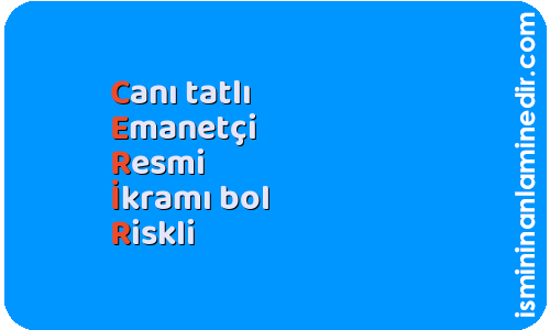 Cerir isminin anlamı