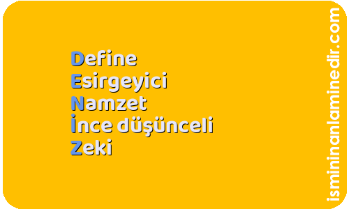 Deniz isminin anlamı