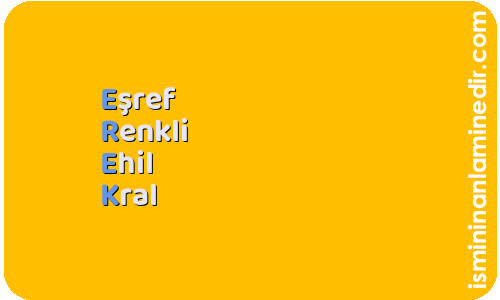 Erek isminin anlamı