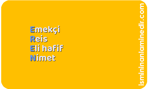 Eren isminin anlamı