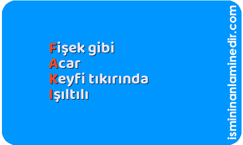 Fakı isminin anlamı