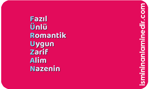 Füruzan isminin anlamı