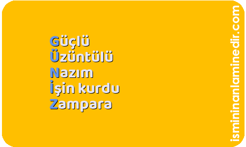 Güniz isminin anlamı