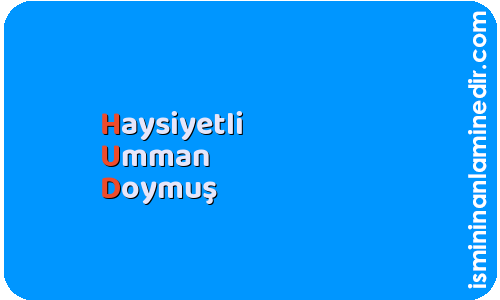 Hud isminin anlamı