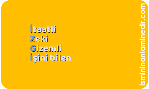 izgi isminin anlamı