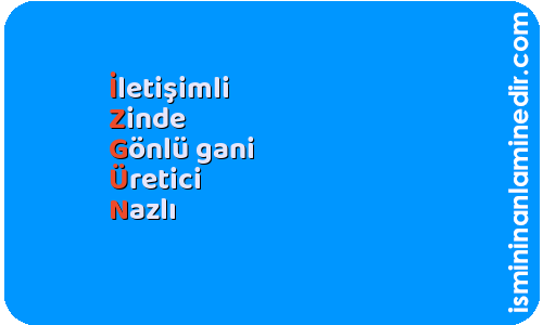 izgün isminin anlamı