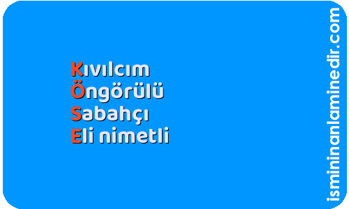 Köse isminin anlamı