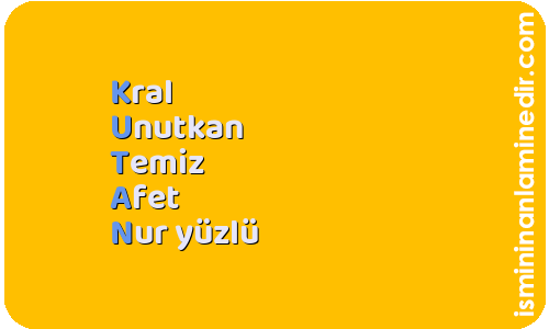 Kutan isminin anlamı