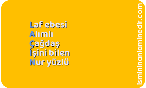 Laçin isminin anlamı