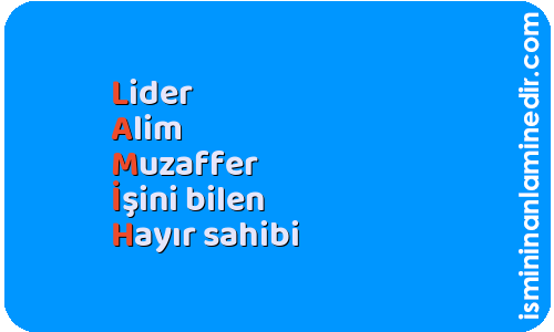 Lamih isminin anlamı