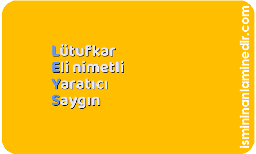 Leys isminin anlamı