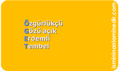 Öget isminin anlamı