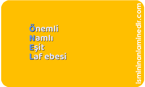 Önel isminin anlamı