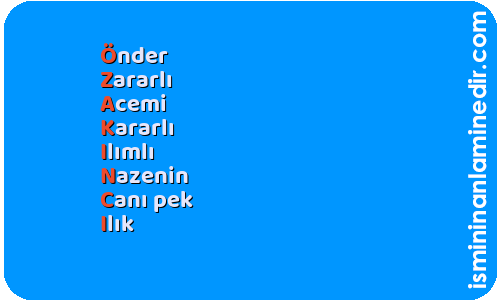 Özakıncı isminin anlamı