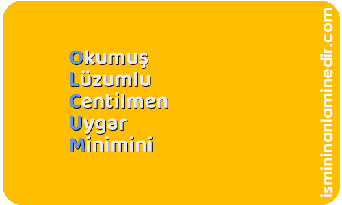 Olcum isminin anlamı